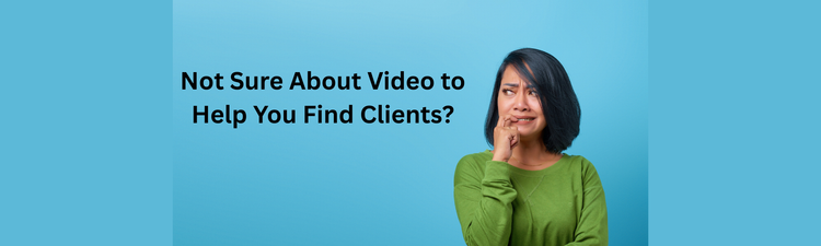 Woman in green shirt looking nervous about getting started using video to find freelance writing clients