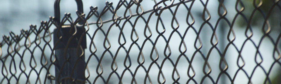 Image shows a chainlink fence